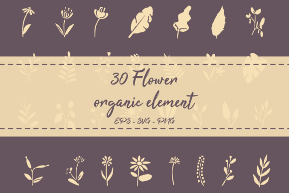 30 Organic Aesthetics Flowers and Leaves Graphics Review