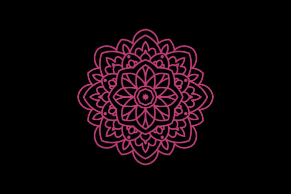 Abstract Flowers Mandala Design Graphics for Handmade Creators
