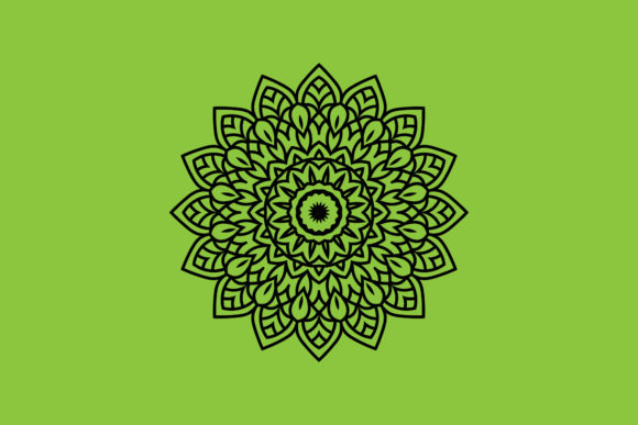 Black Mandala Flowers Graphics and Illustrations Review