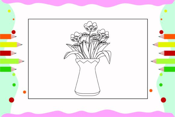 Flowers Coloring Pages for Kids 16: A Review of Graphics and Illustrations