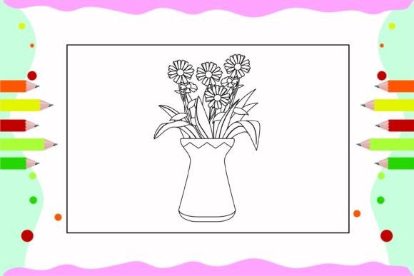 Flowers Coloring Pages for Kids 30: Graphics & Illustrations Review