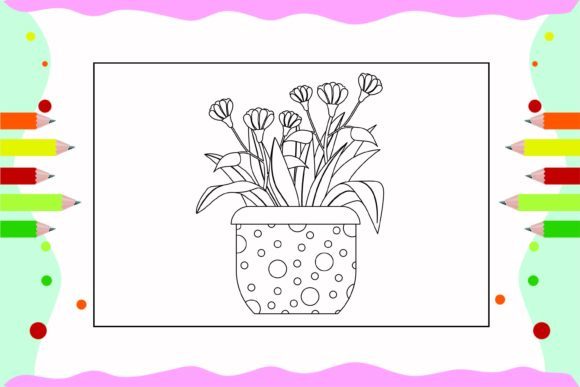 Flowers Coloring Pages for Kids 48: Graphics & Illustrations Review