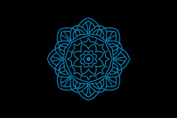 Flowers Mandala Illustration Design for Graphics & Branding