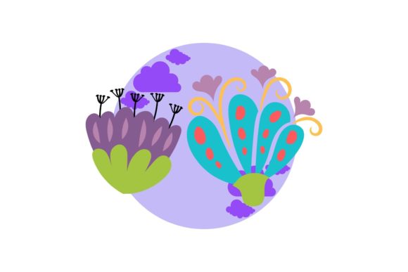 Flowers Nature Summer Circle Cloud Graphics Freebies Review