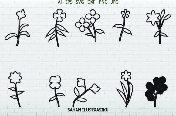 Flowers Outline Bundle: A Graphic Designer's Review of These Freebies