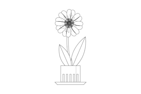 Flowers Vase Garden Outline: A Designer's Review of Graphics and Illustrations