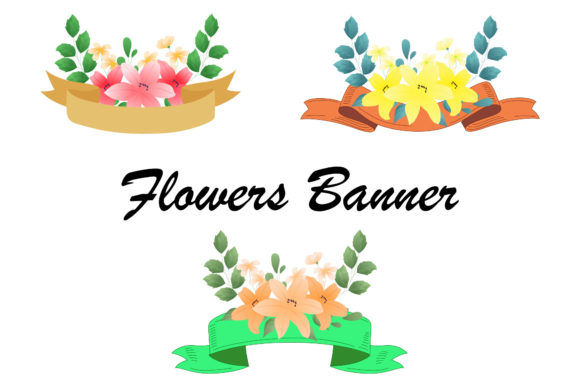 Frame Banner Flowers Set Art Review