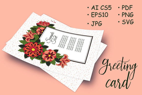 Holiday Card with Spring Flowers. Cover Graphics and Illustrations Review