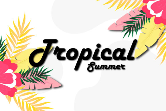 Tropical Flowers Set Banner: Fresh Graphics for Vibrant Illustrations