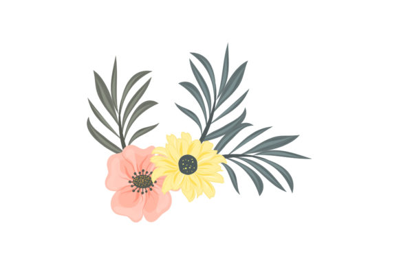 Two Flowers Graphics and Illustrations for Modern Branding